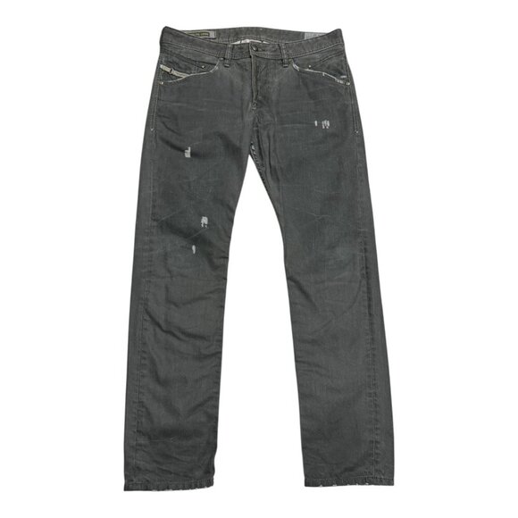 DIESEL BELTHER Green Made in Italy Designer Slim Straight Denim Pant Jeans 32x32 - Picture 1 of 9